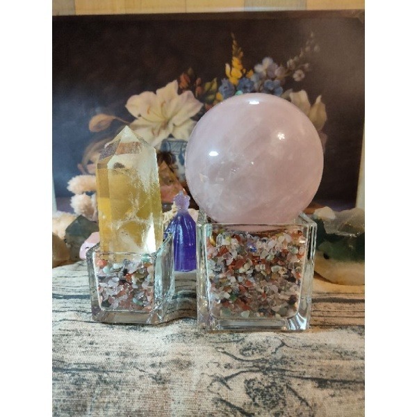 👑台灣現貨✨大小方型玻璃杯 香薰蠟燭玻璃燭臺 消磁杯 水晶碎石 御守鹽 水晶柱 水晶球 展示杯 DIY-細節圖4