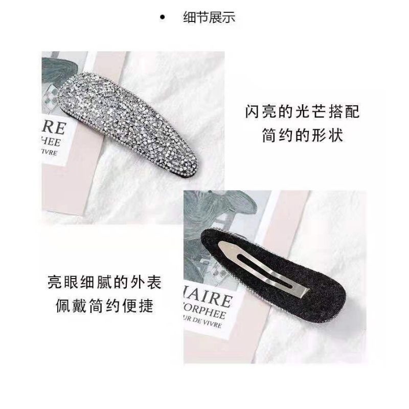✨台灣現貨🌿 韓版網紅髮夾 水鑽超閃方形、水滴BB夾 滿鑽劉海夾邊夾碎髮夾 【N33】-細節圖8