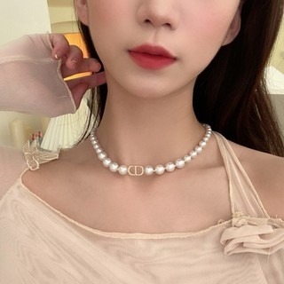 👗台灣現貨🌿復古珍珠項鍊 氣質百搭設計感巴洛克風格鎖骨鏈 頸鍊【Q91】-細節圖8