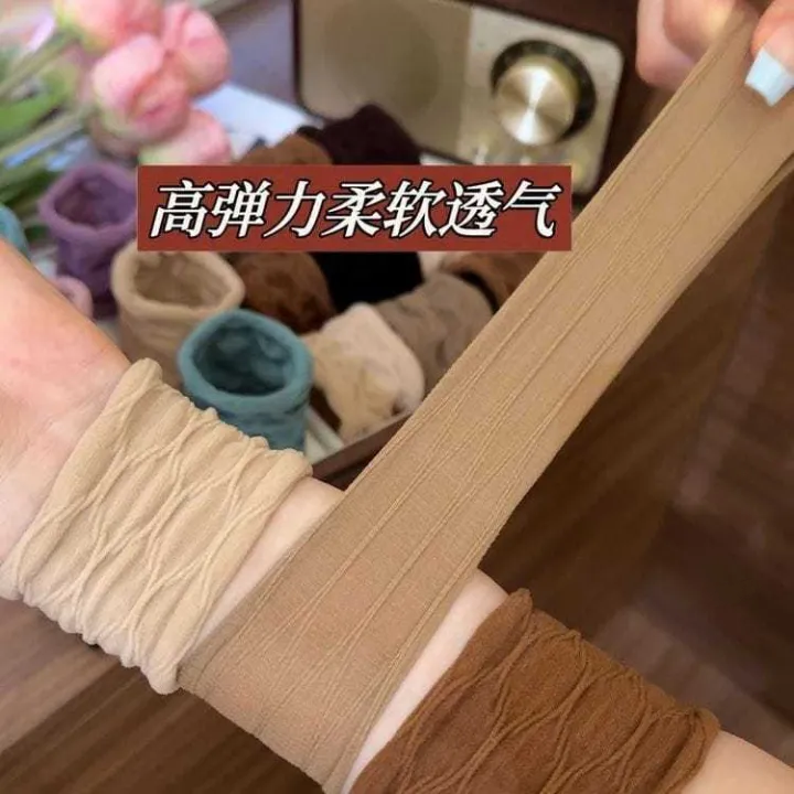 ✨台灣現貨🌿超寬髮帶👉5根裝～巨柔軟高彈力肌膚感面膜髮圈 無接縫提花簡約多色扎髮髮繩【ND147】-細節圖5