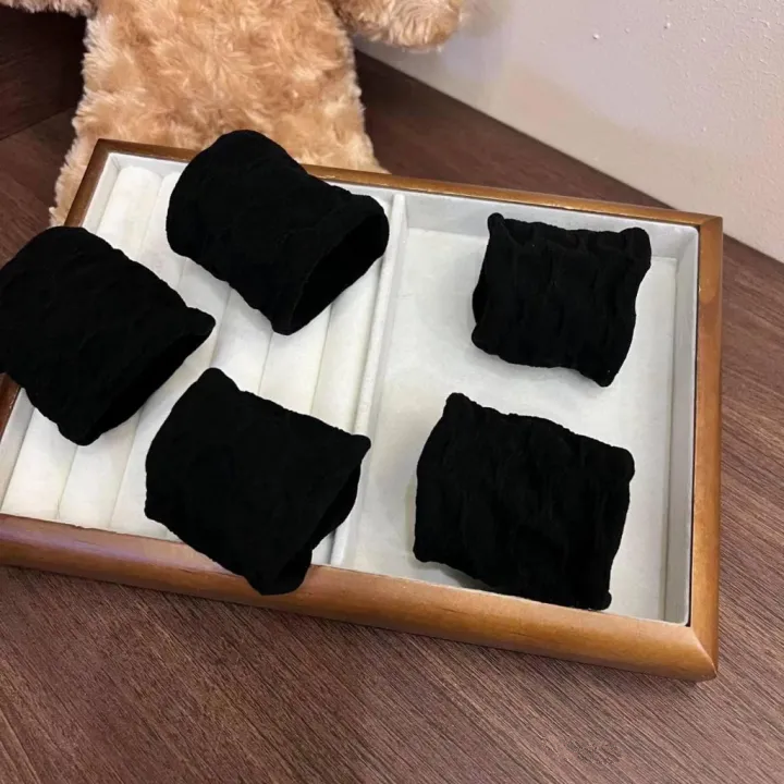 ✨台灣現貨🌿超寬髮帶👉5根裝～巨柔軟高彈力肌膚感面膜髮圈 無接縫提花簡約多色扎髮髮繩【ND147】-規格圖11