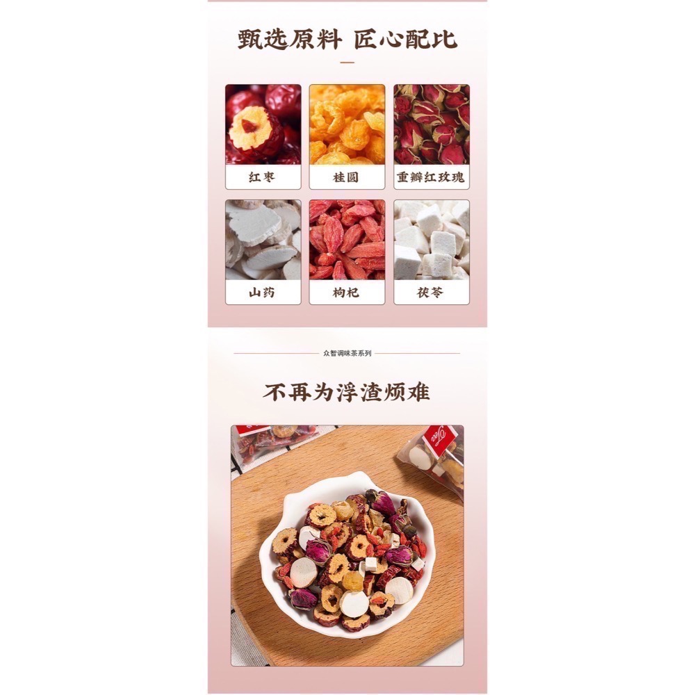 【台灣現貨】女神六寶茶250克 女生茶 熬夜茶 氣血茶 養顏美容 調節生理機能-細節圖3
