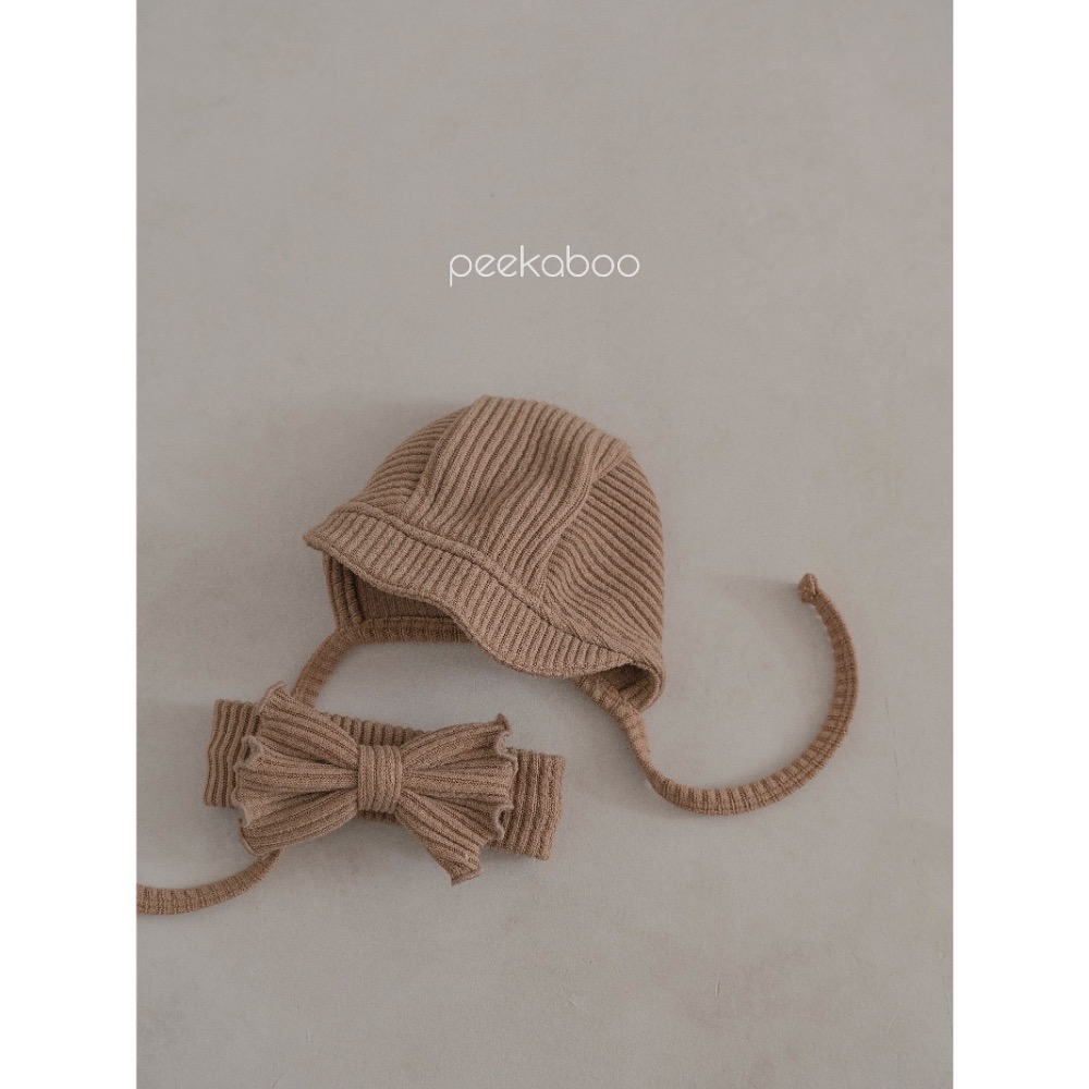 韓國預購peekaboo 坑條帽帽髮帶-細節圖2