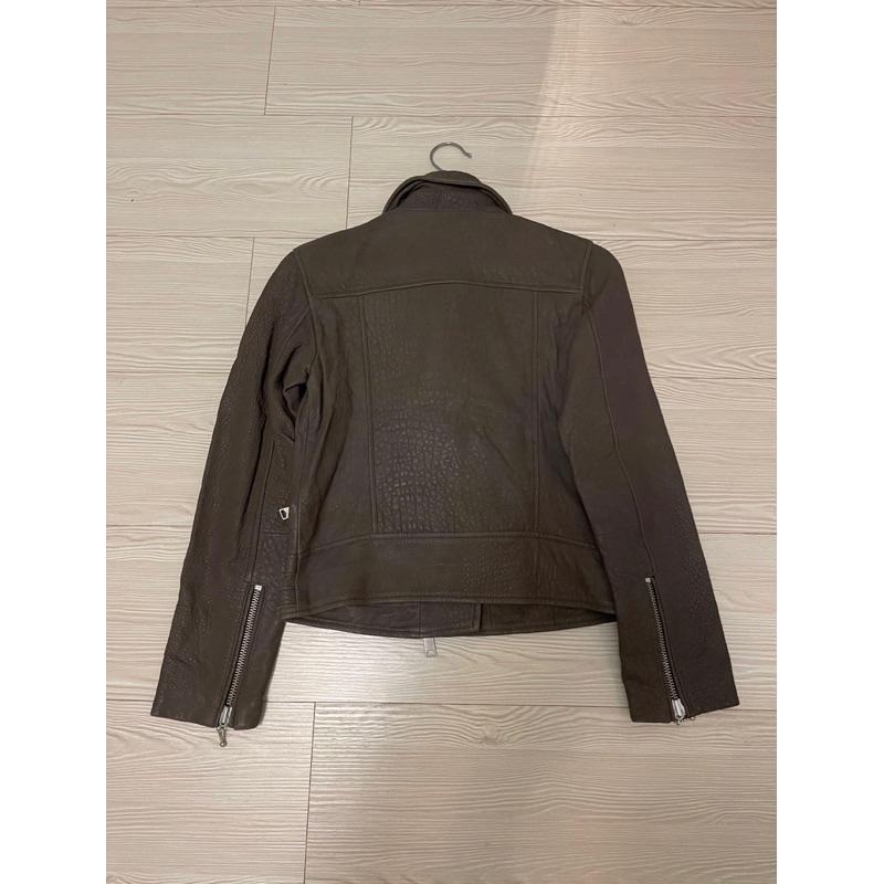 [全新］allsaints Watson biker騎士外套皮衣咖色uk6 印度製造-細節圖5