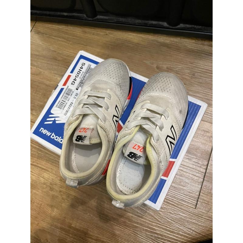 ［二手］New balance NB kids 兒童幼兒274彈性鞋帶白色懶人鞋15.5cm US9.5免綁鞋帶運動鞋-細節圖2