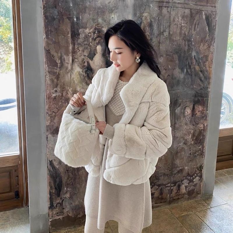 ［全新］ZOWZOW嗆口小辣椒 名媛氣質立領獺兔毛皮草外套披肩斗篷 皮草本色 年輕貴婦人間香奈兒-細節圖2