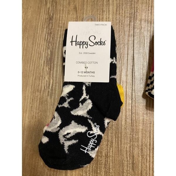 ［全新] Happy socks兒童襪 黑鯊魚彩色條紋款 台灣公司貨 嬰幼兒襪子0-12M/12-24M/2-3Y-細節圖2