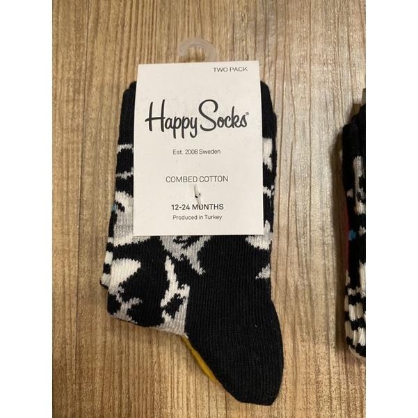 ［全新] Happy socks兒童襪 黑鯊魚彩色條紋款 台灣公司貨 嬰幼兒襪子0-12M/12-24M/2-3Y-細節圖4