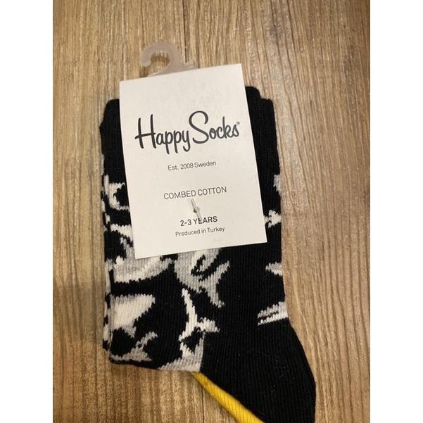 ［全新] Happy socks兒童襪 黑鯊魚彩色條紋款 台灣公司貨 嬰幼兒襪子0-12M/12-24M/2-3Y-細節圖6