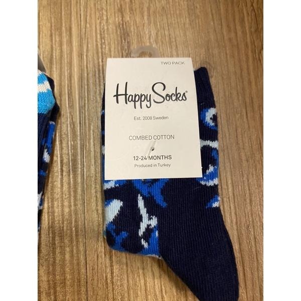 ［全新] Happy socks兒童襪 藍鯊魚藍條紋款 台灣公司貨 嬰幼兒襪子0-12M/12-24M/2-3Y-細節圖6