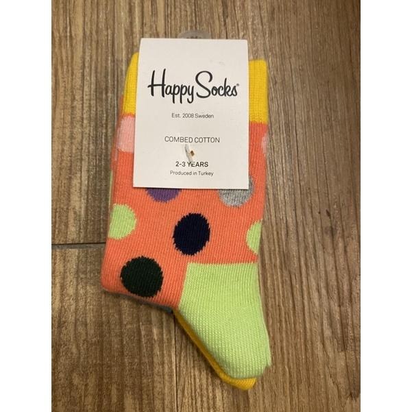 ［全新] Happy socks兒童襪 彩色點點色塊 台灣公司 貨嬰幼兒襪子0-12M/12-24M/2-3Y-細節圖6