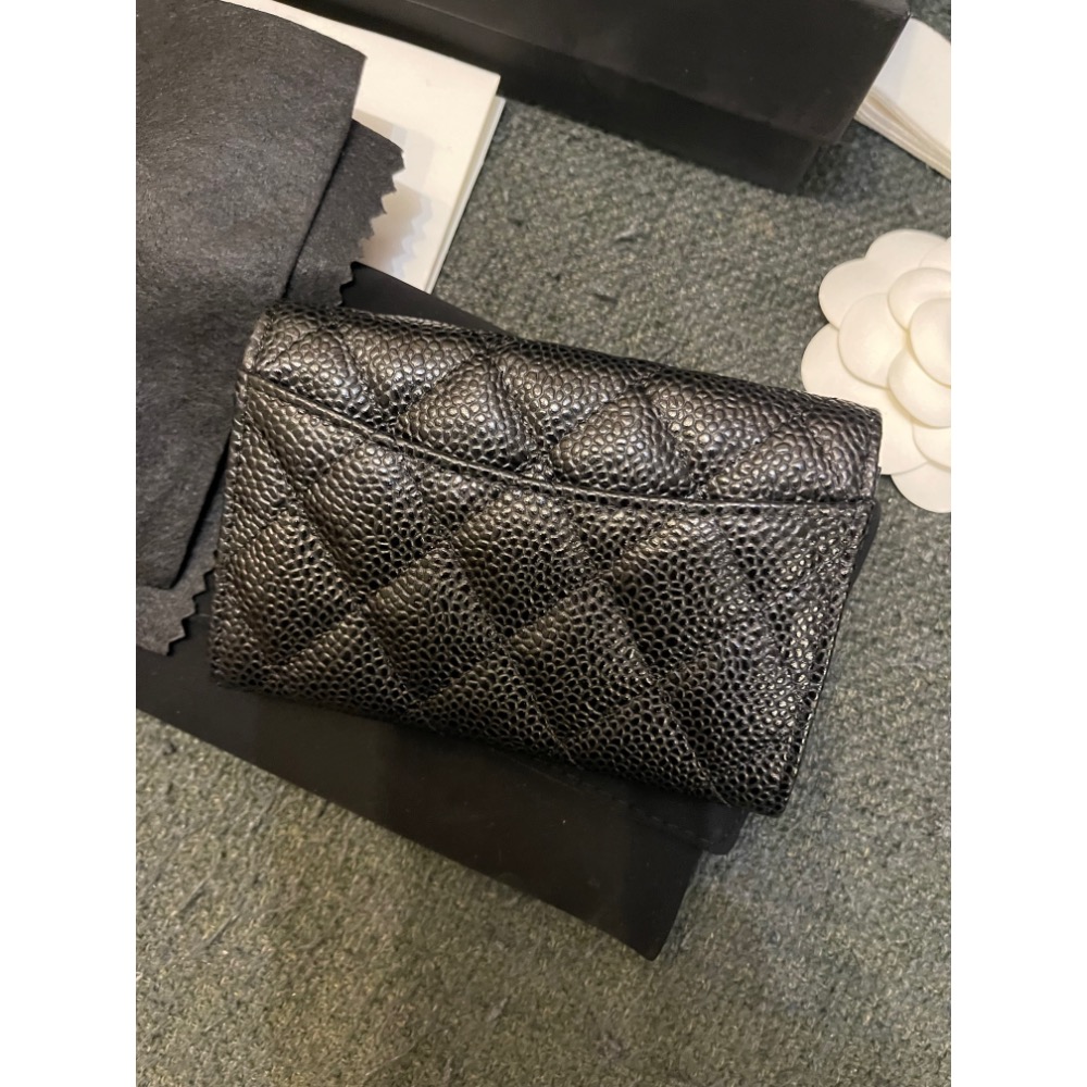 ［全新］高級訂製 小香經典同款  真皮 牛皮荔枝金釦卡包 零錢包 名片夾 零錢包 有微笑袋-細節圖4