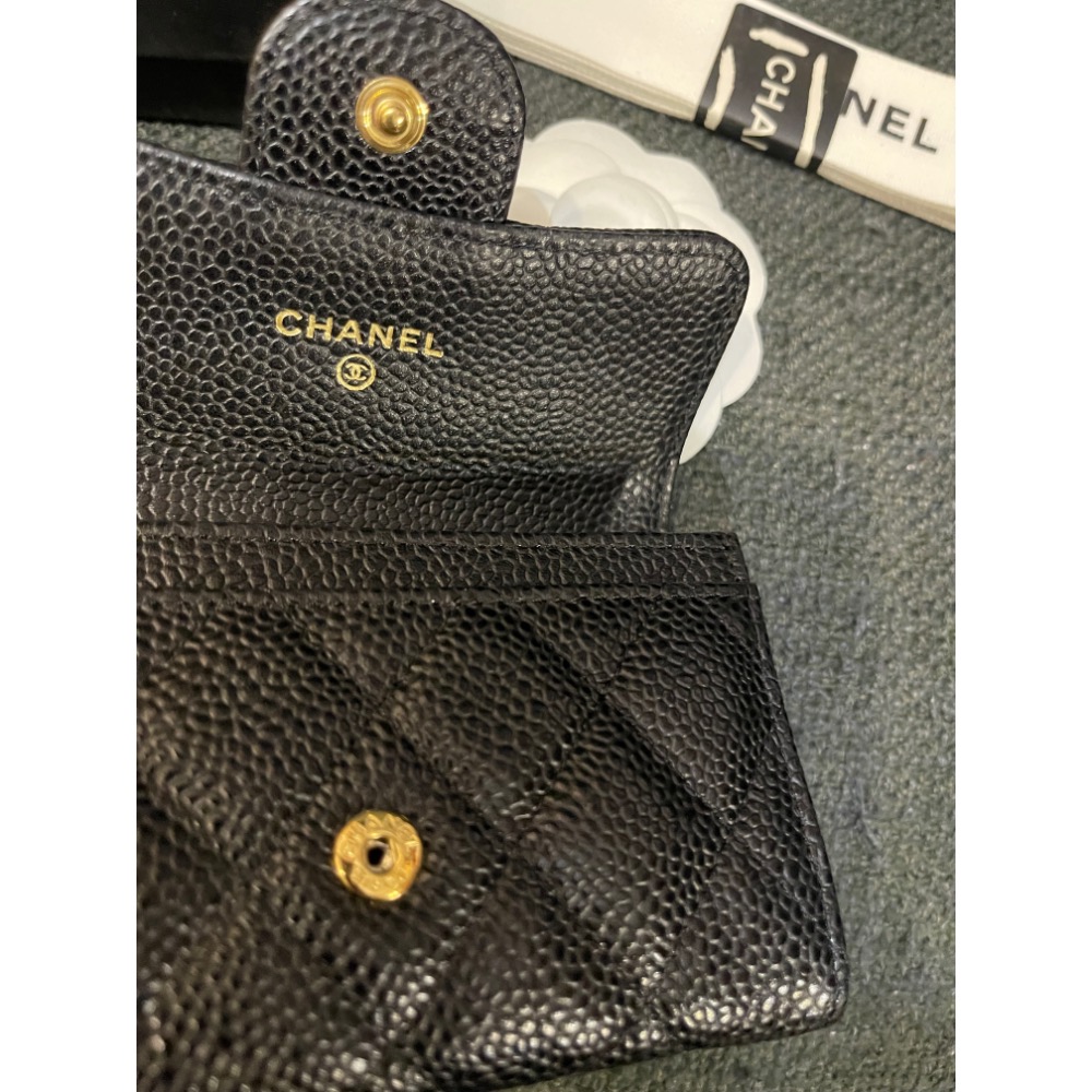 ［全新］高級訂製 小香經典同款  真皮 牛皮荔枝金釦卡包 零錢包 名片夾 零錢包 有微笑袋-細節圖5