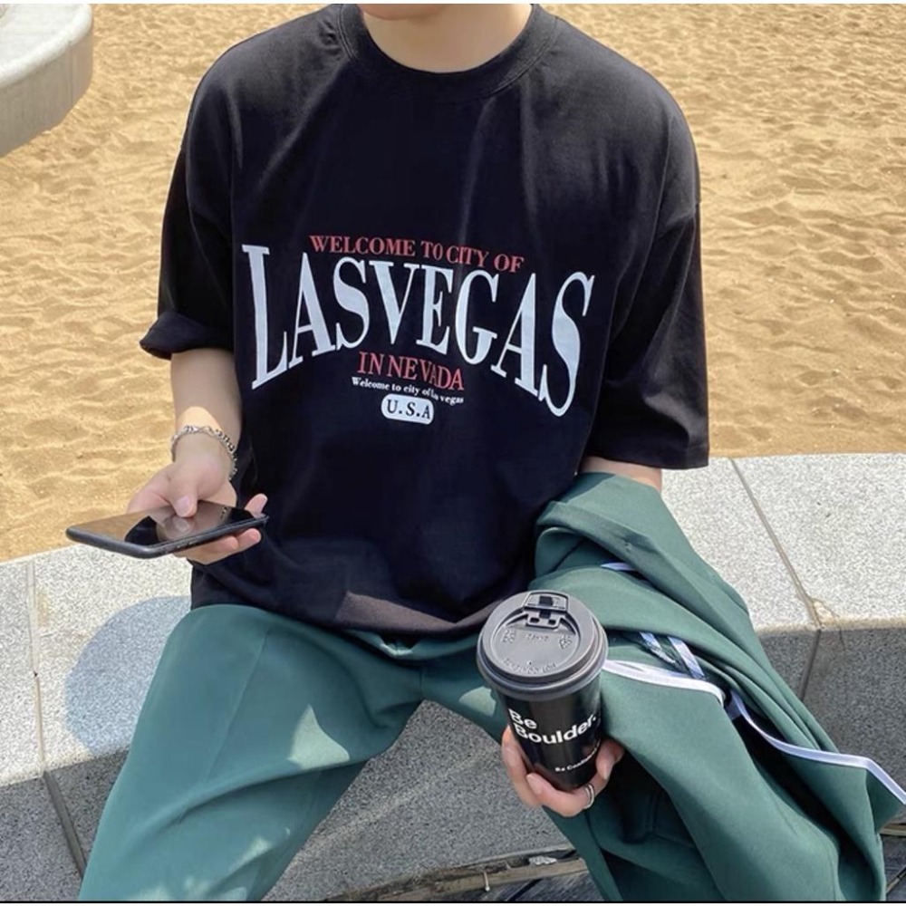 [LBT.only] #韓國#現貨  LASVEGAS短袖 HOLY IN CODE主理人著用 簡約 印花 短tee-細節圖3