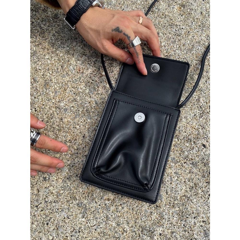 [LBT.only] #韓國#現貨素面皮革小包 韓國代購 肩背 側背 磁扣 皮革 小包 肩背包 側背包 包包-細節圖8