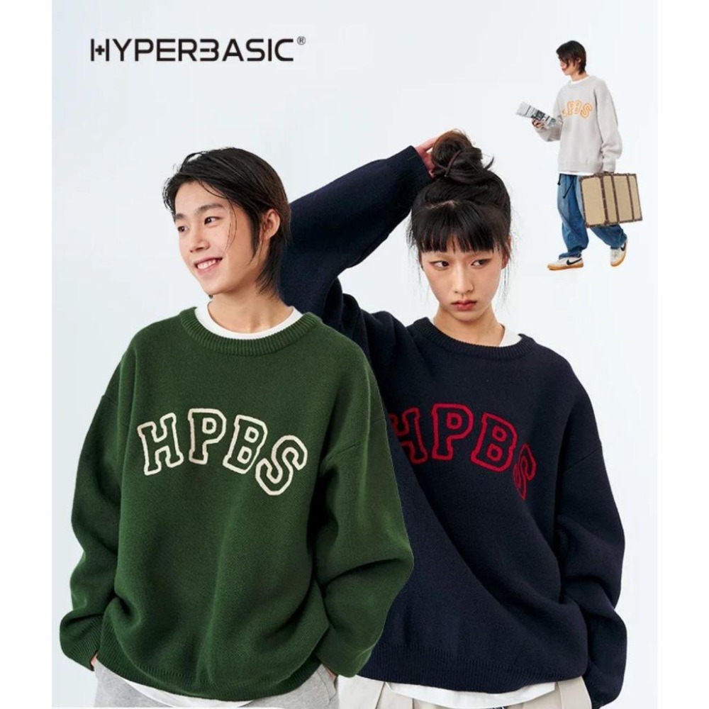 [LBT.only] #現貨#HYPERBASIC 字母提花毛衣 圓領 HPBS 重磅 針織 毛衣 撞色 提花 紗線刺繡-細節圖2