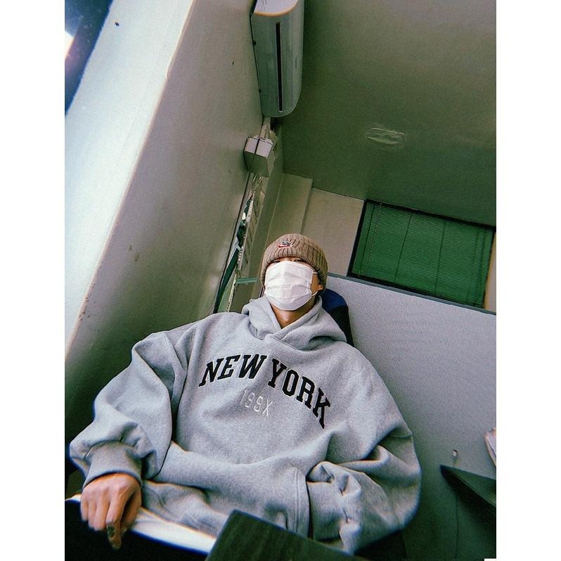 [LBT.only] #韓國#現貨 NEW YORK 帽踢 199X 立體刺繡 重磅 帽t 寬鬆 刷毛 刺繡 無抽繩-細節圖6