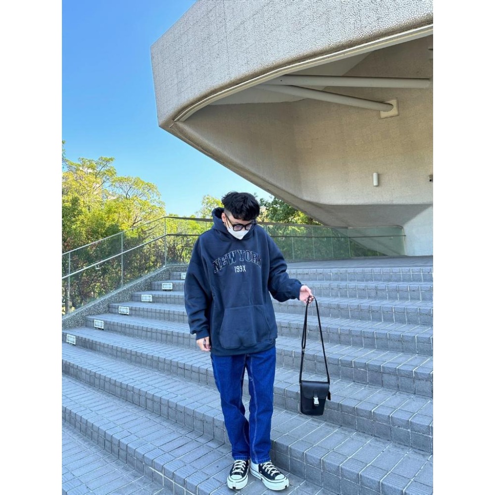 [LBT.only] #韓國#現貨 NEW YORK 帽踢 199X 立體刺繡 重磅 帽t 寬鬆 刷毛 刺繡 無抽繩-細節圖7