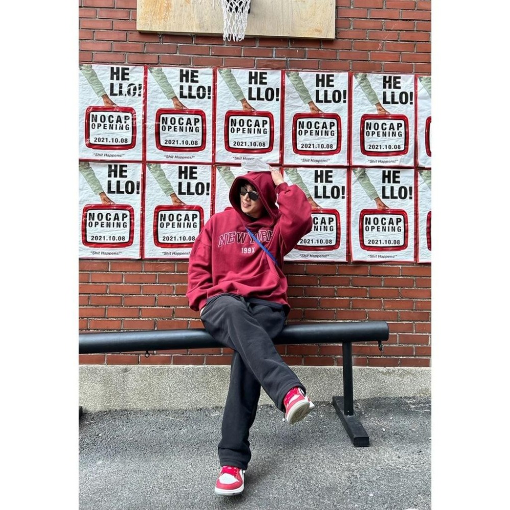 [LBT.only] #韓國#現貨 NEW YORK 帽踢 199X 立體刺繡 重磅 帽t 寬鬆 刷毛 刺繡 無抽繩-細節圖8