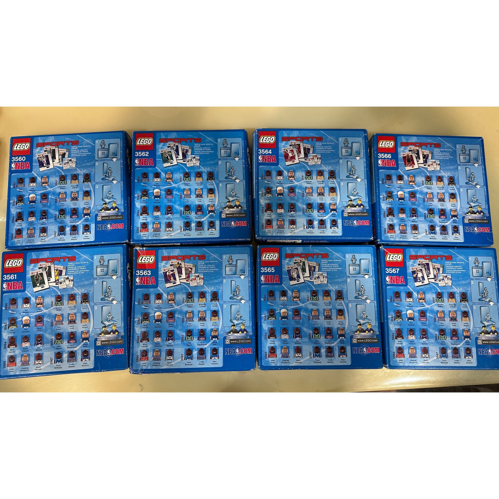 全新未拆盒損 LEGO 樂高 3560-3567 NBA大全套-細節圖2