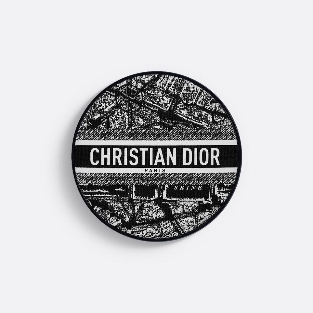 Dior 迪奧 超完美氣墊外殼 奇幻星願/巴黎地圖/粉色/杏色/漆皮/刺繡藤格紋 專櫃貨-細節圖3