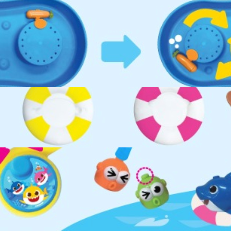 Pinkfong碰碰狐 二合一 玩沙 玩水 釣魚 桌遊 玩具遊戲組-細節圖7