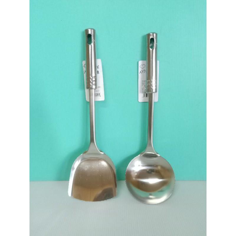 不銹鋼湯杓 不銹鋼煎匙 鍋鏟 煎匙 湯杓 一入～🌹 ♠❰元氣go物站❱♠-細節圖3