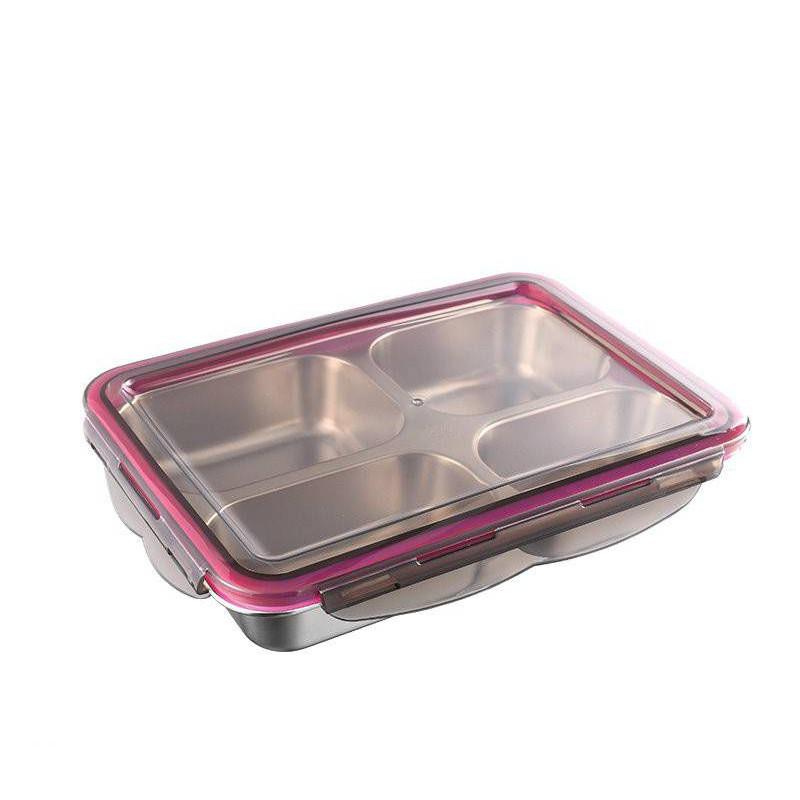 分隔便當盒 304不銹鋼分隔餐盒 便當盒 長方形便當盒 ～🌹 ♠❰元氣go物站❱♠-細節圖6