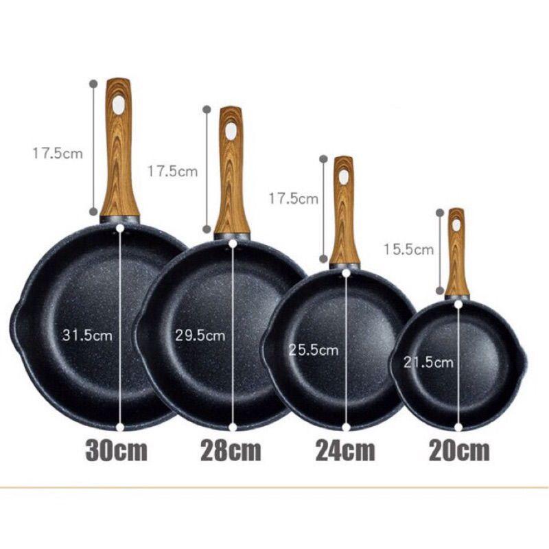 森活平底鍋 炒鍋 炒菜鍋 大理石七層不沾平煎鍋 平底鍋 20cm 24cm 28cm 30cm-細節圖3