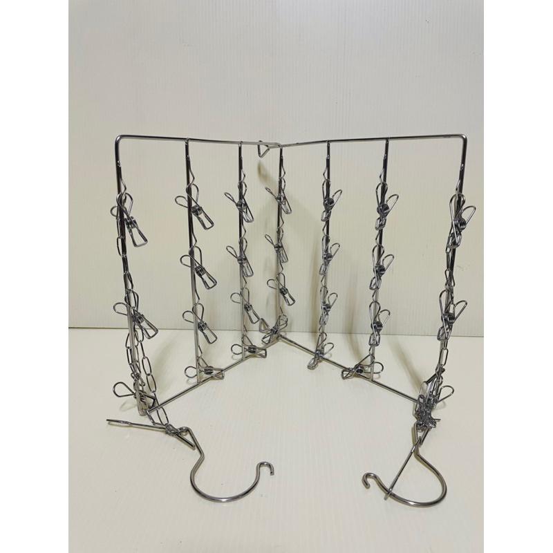 304不鏽鋼曬衣夾 襪夾 衣夾架 晾衣架 不銹鋼曬衣架-細節圖3