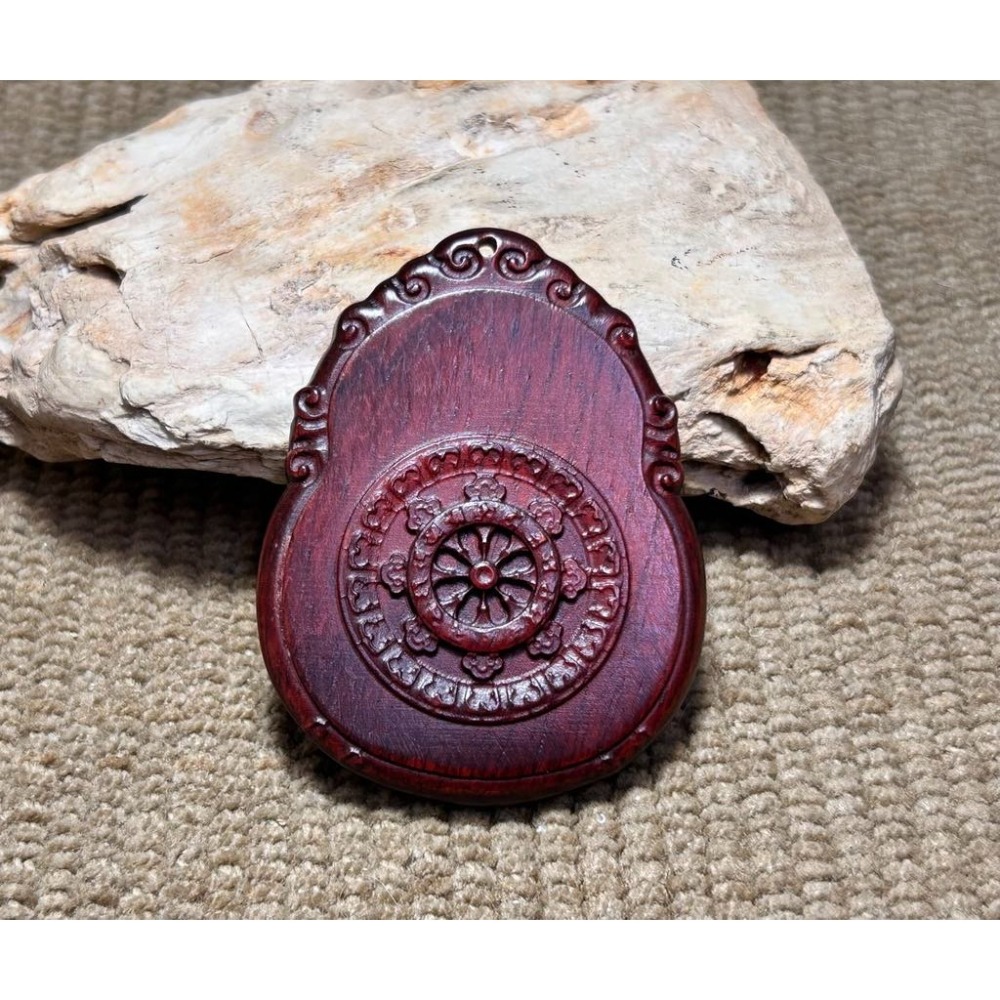 ★血檀精雕菩賢菩薩/文殊菩薩雙面吊飾#0020/0027-細節圖2