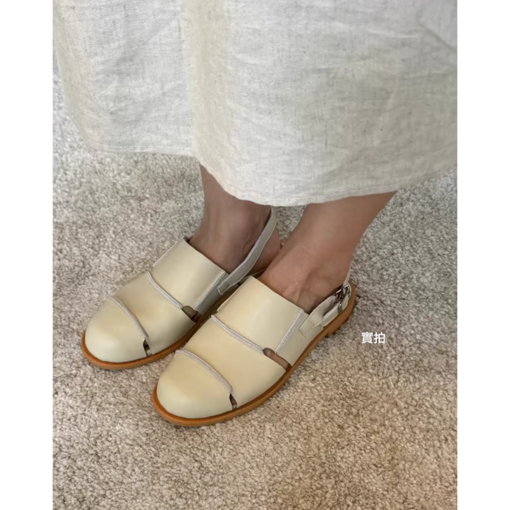 25春。森系 復古百搭不敗款 軟底好穿好走 包頭半拖鞋涼鞋-Euphoria Store-細節圖11