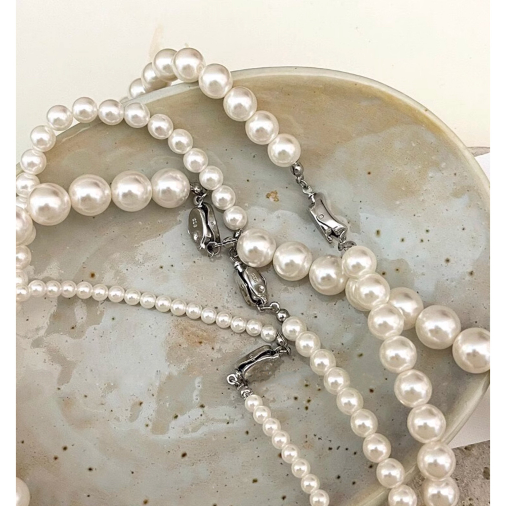 經典。fever同款 法式復古 不退流行 百搭輕奢高級正圓施家珍珠項鏈-Euphoria Store-細節圖9