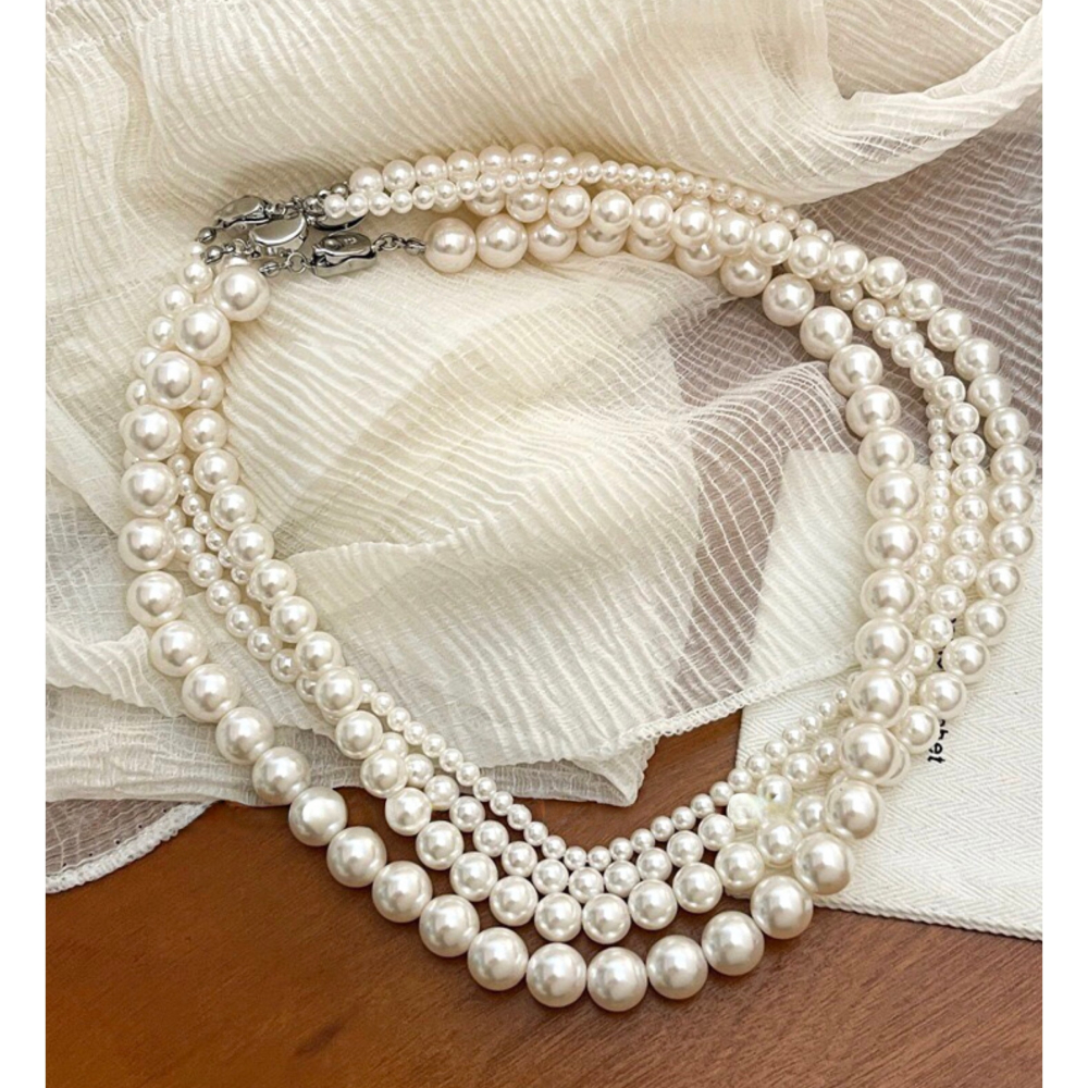 經典。fever同款 法式復古 不退流行 百搭輕奢高級正圓施家珍珠項鏈-Euphoria Store-細節圖10