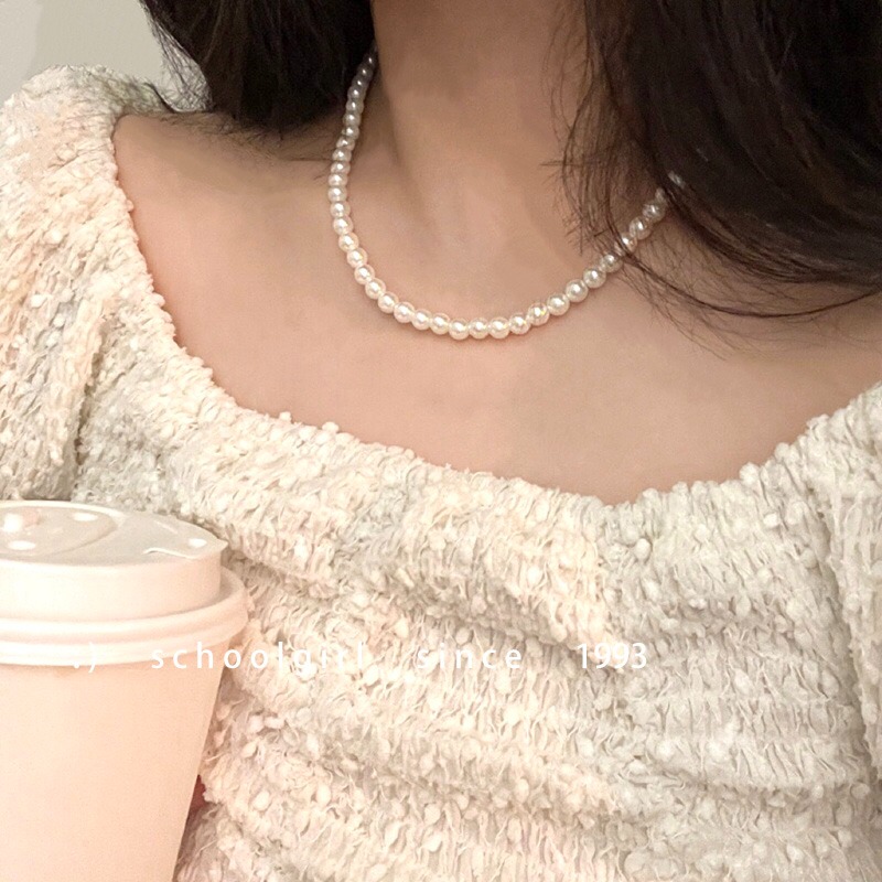 經典。fever同款 法式復古 不退流行 百搭輕奢高級正圓施家珍珠項鏈-Euphoria Store-規格圖11