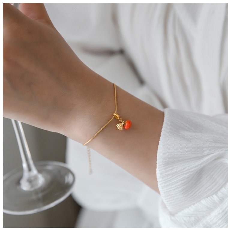 原創手作。小眾設計師 古法開運 好事連連沙金蛇骨鏈項鏈鎖骨鏈短項鏈/手鏈-Euphoria Store-細節圖2