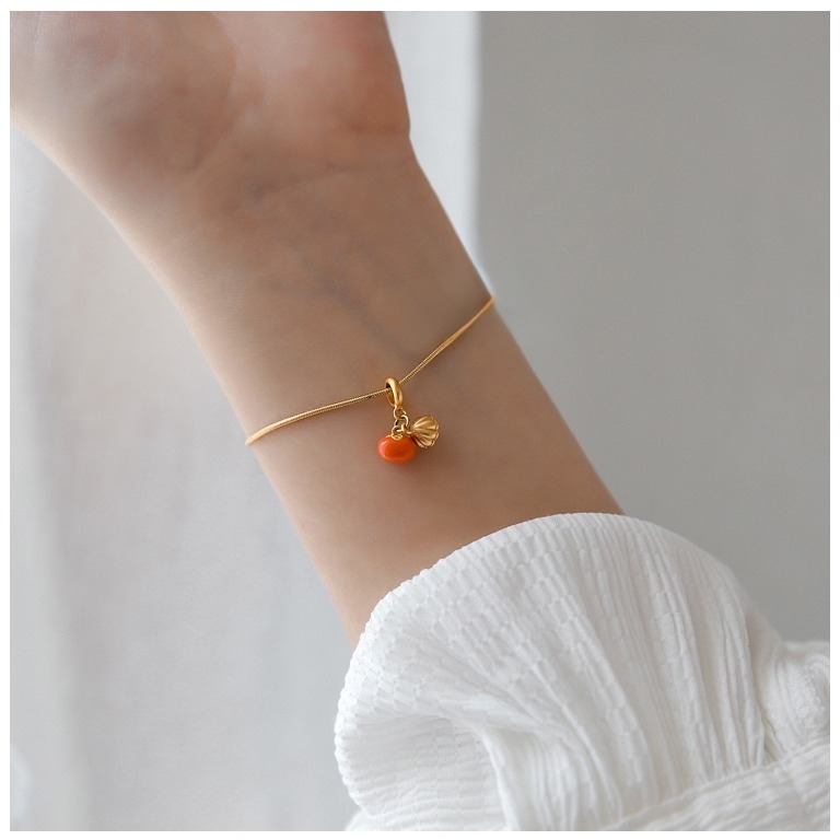 原創手作。小眾設計師 古法開運 好事連連沙金蛇骨鏈項鏈鎖骨鏈短項鏈/手鏈-Euphoria Store-細節圖5