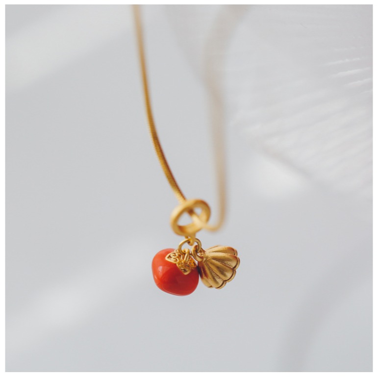 原創手作。小眾設計師 古法開運 好事連連沙金蛇骨鏈項鏈鎖骨鏈短項鏈/手鏈-Euphoria Store-細節圖7