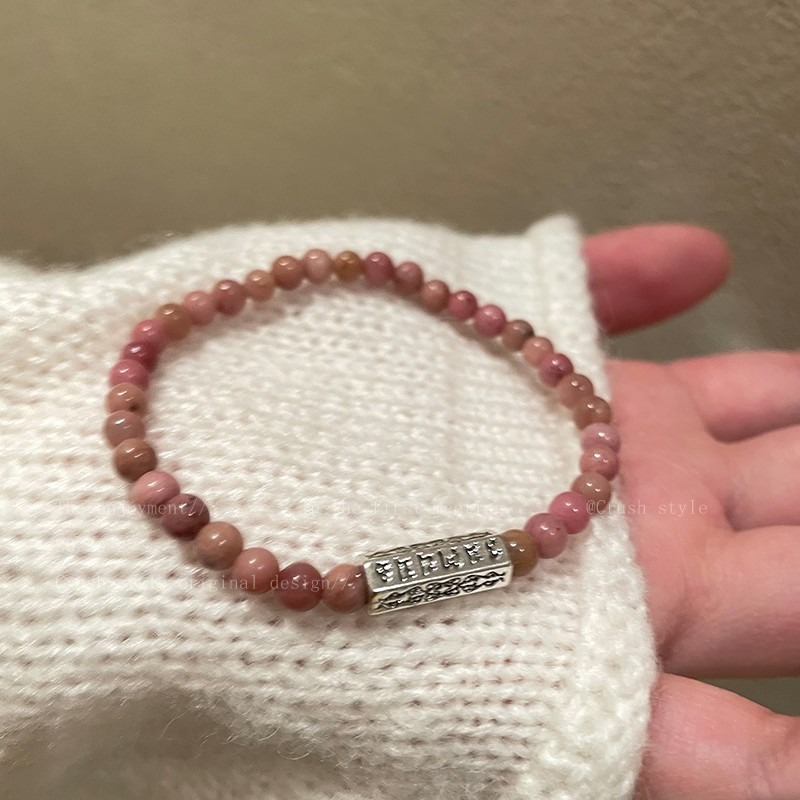 原創手作。疊戴超美 小眾設計師 新中式民族風天然石串珠彈性線手鍊-Euphoria Store-細節圖5