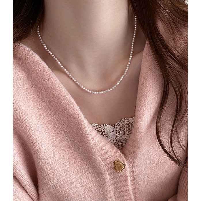 25春。原創手作 極簡氣質百搭款輕奢小眾曼塔玫瑰珍珠短項鍊鎖骨鎖-Euphoria Store-細節圖2