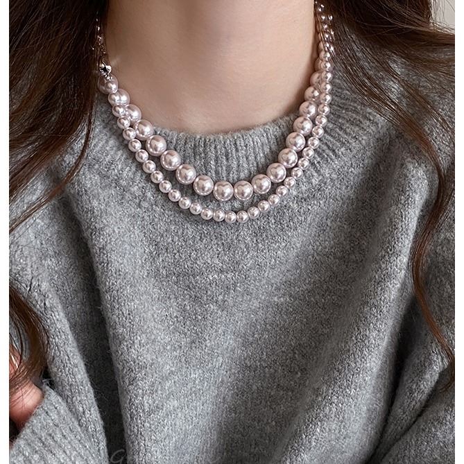 25春。原創手作 極簡氣質百搭款輕奢小眾曼塔玫瑰珍珠短項鍊鎖骨鎖-Euphoria Store-細節圖6