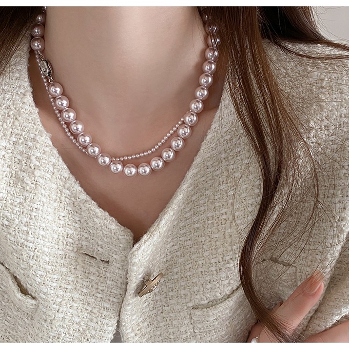 25春。原創手作 極簡氣質百搭款輕奢小眾曼塔玫瑰珍珠短項鍊鎖骨鎖-Euphoria Store-細節圖9