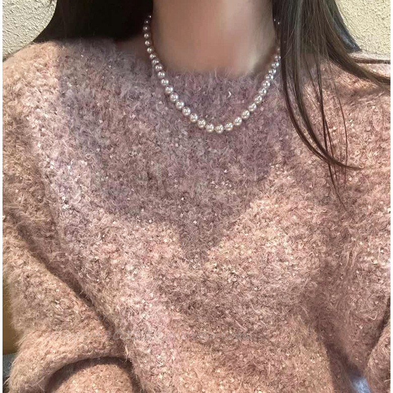 25春。原創手作 極簡氣質百搭款輕奢小眾曼塔玫瑰珍珠短項鍊鎖骨鎖-Euphoria Store-細節圖10