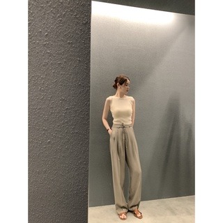 秋。店主自留 韓chic復古小眾 顯瘦壓褶設計 高腰繫帶垂感佳直筒長褲西裝褲拖地褲-Euphoria Store-細節圖4