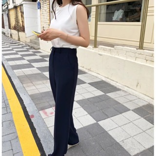 實穿百搭款 極簡氣質顯瘦感十足 高腰包臀直筒西裝長褲-Euphoria Store-細節圖5