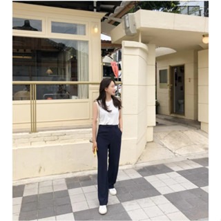 實穿百搭款 極簡氣質顯瘦感十足 高腰包臀直筒西裝長褲-Euphoria Store-細節圖6