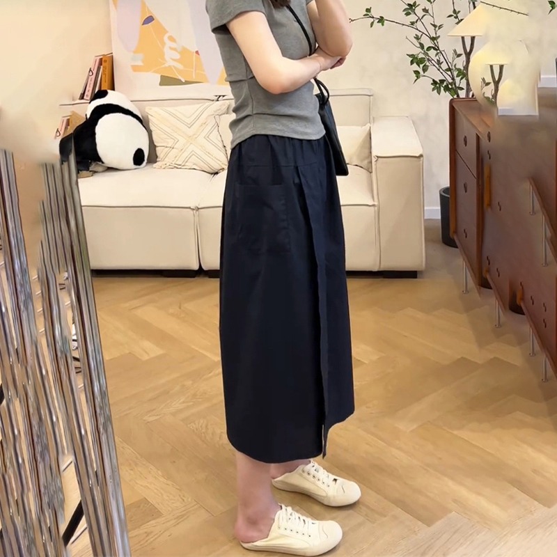 春。梨型身材必需入手超顯瘦 透氣不悶高腰鬆緊腰A字裙八分裙褲-Euphoria Store-細節圖8