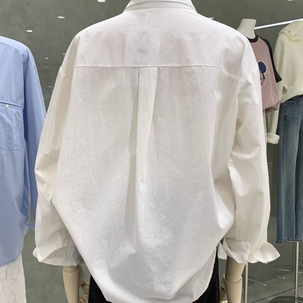 春。經典基礎款 帶點小設計 知性氣質通勤上班長袖襯衫上衣-Euphoria Store-細節圖4