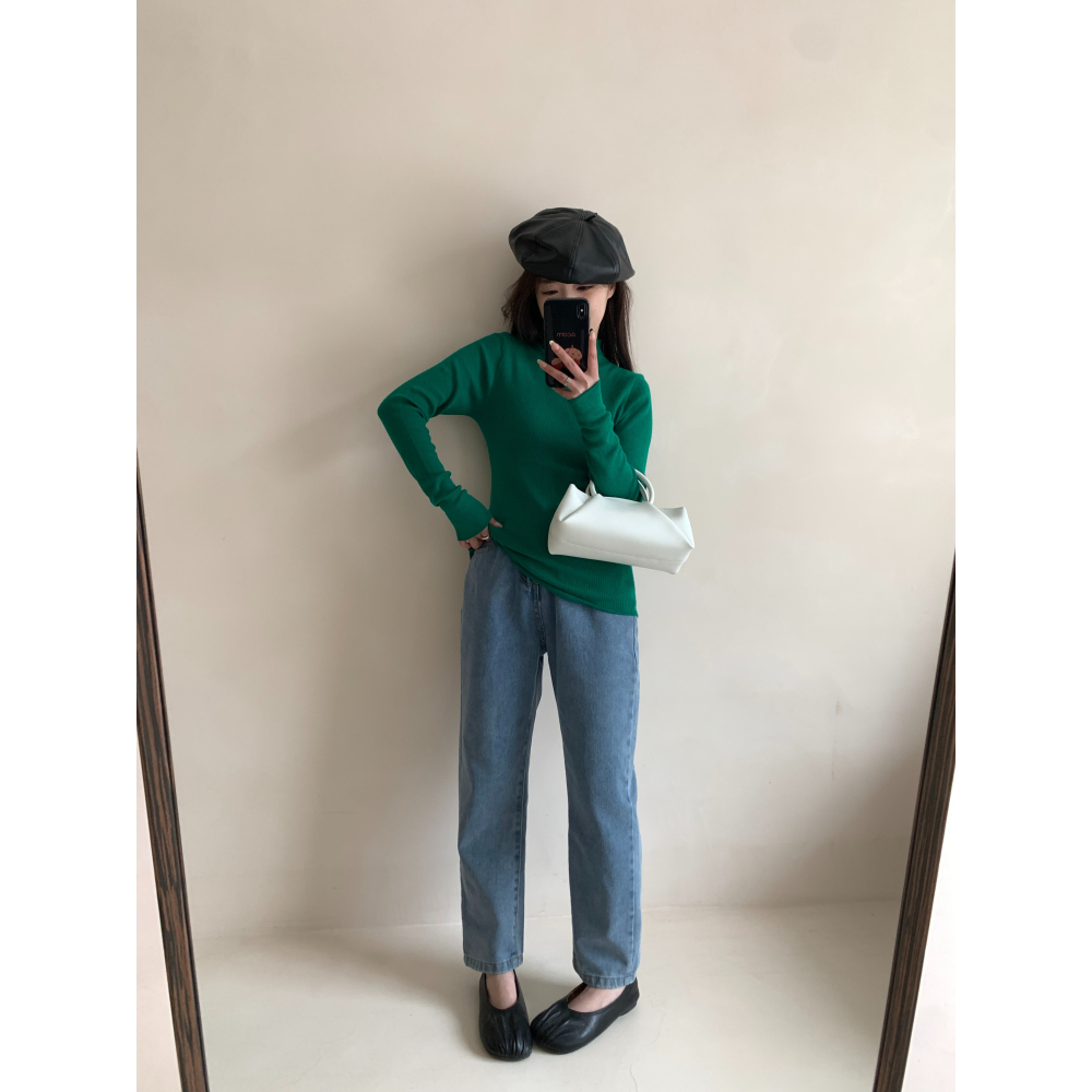 四季。實拍◆輕鬆寫意~鬆弛感滿滿 日式淺色輕水洗靛藍寬鬆藏肉 軟布牛仔褲九分褲哈倫褲-Euphoria Store-細節圖4