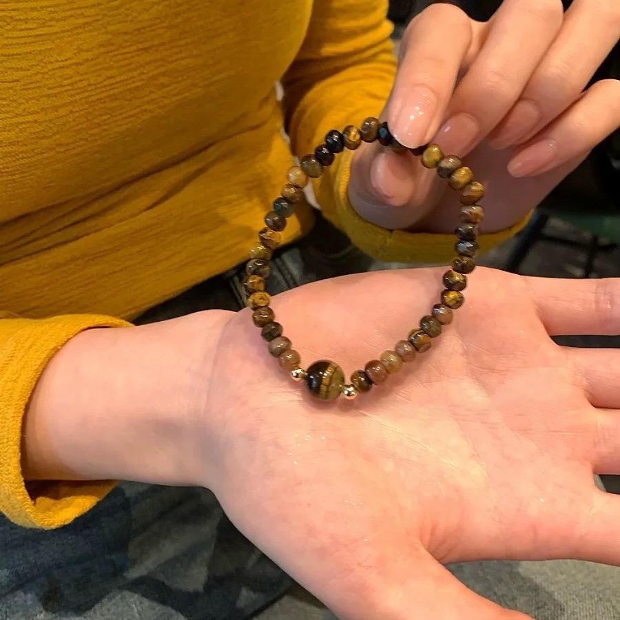 原創手作。滿滿招財招好運 黃水晶/塔晶/髮晶/茶晶/黃虎眼 轉運珠天然水晶手鏈-Euphoria Store-規格圖9